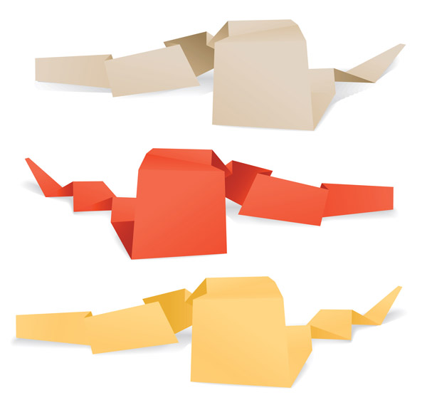 free vector Colorful origami decorative graphics vector 2